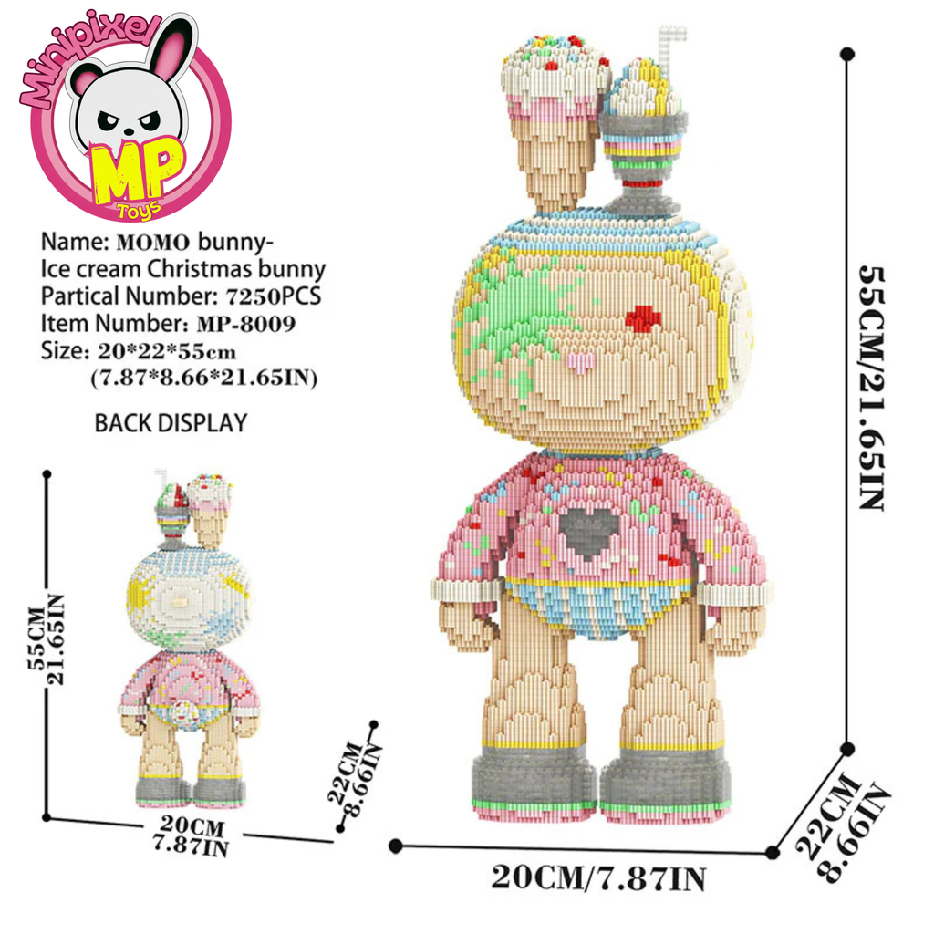 Ice Cream Christmas Rabbit M8009 (55cm)