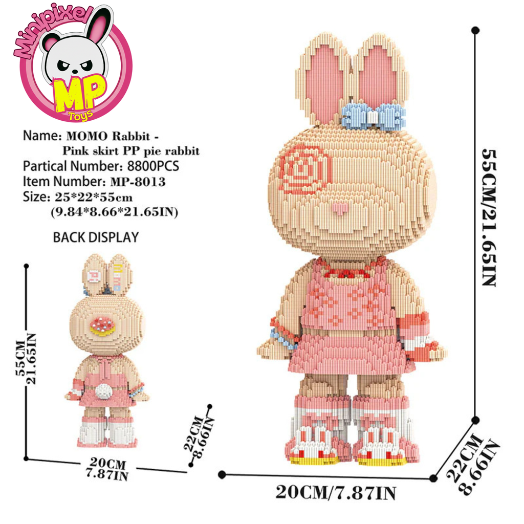 Pink Skirt PP Pie Rabbit M8013 (55cm)