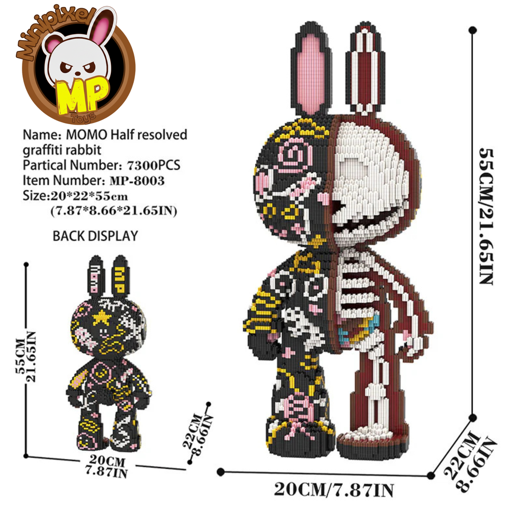 Half Resolved Graffiti Rabbit M8003 (55cm)
