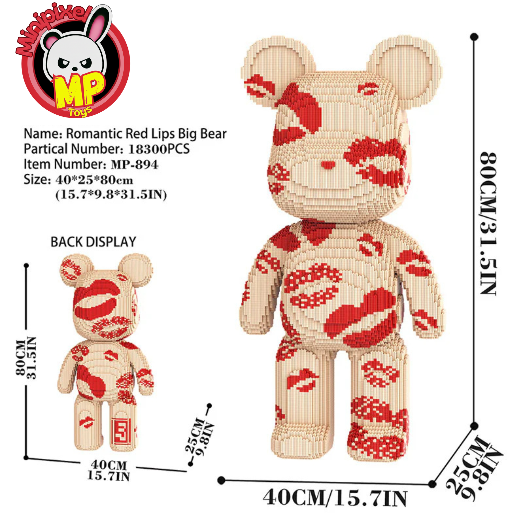 Romantic Red Lips M894 (80cm)